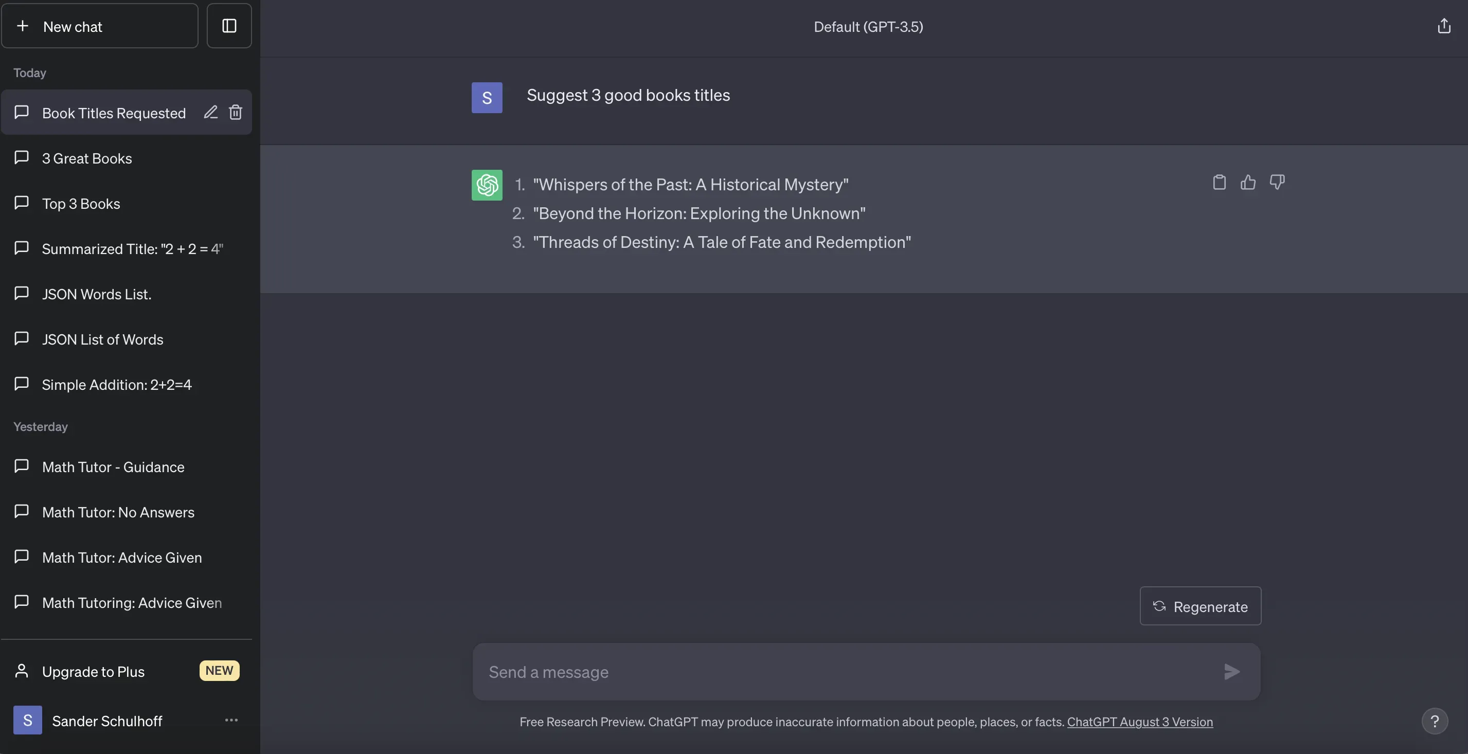 Giao diện ChatGPT hiển thị cửa sổ trò chuyện chính