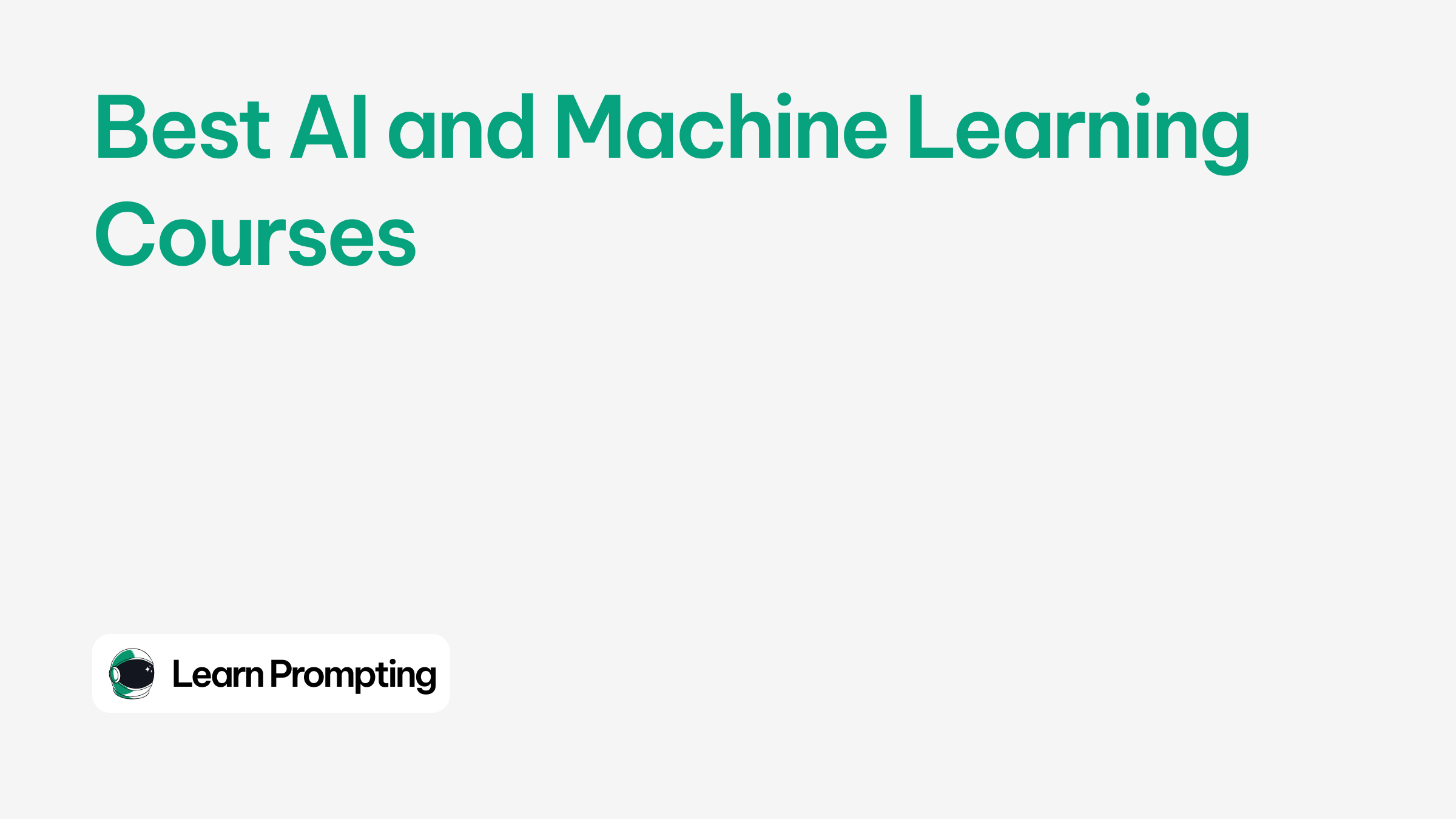 Best AI and Machine Learning Courses in 2025