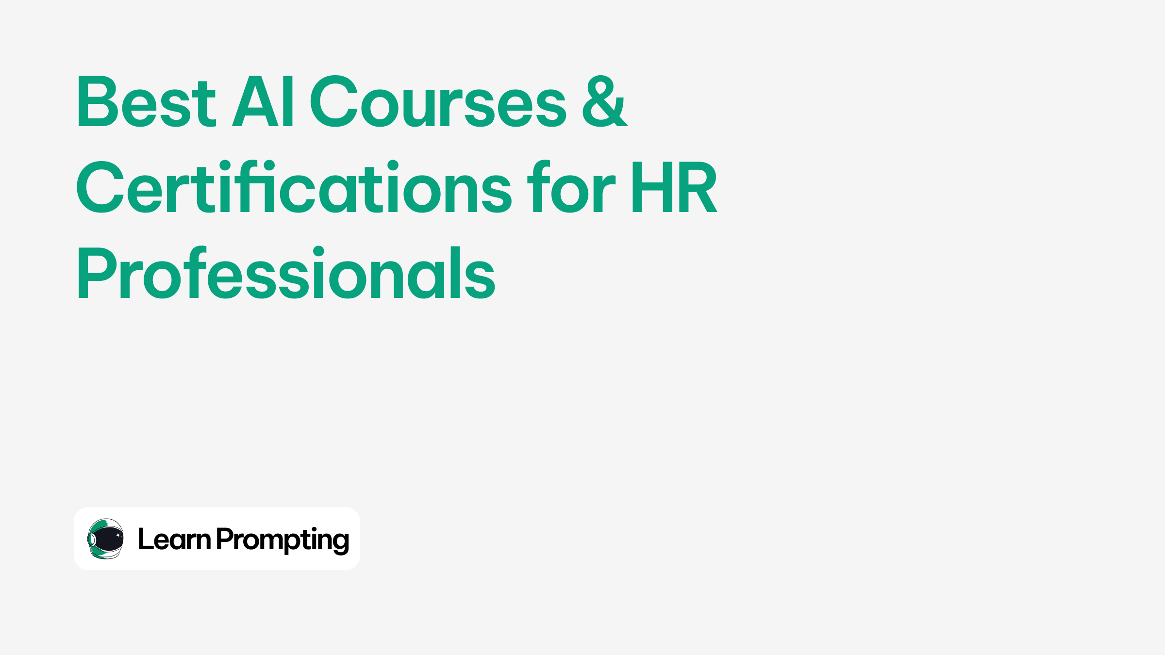 Best AI Courses & Certifications for HR Professionals in 2025