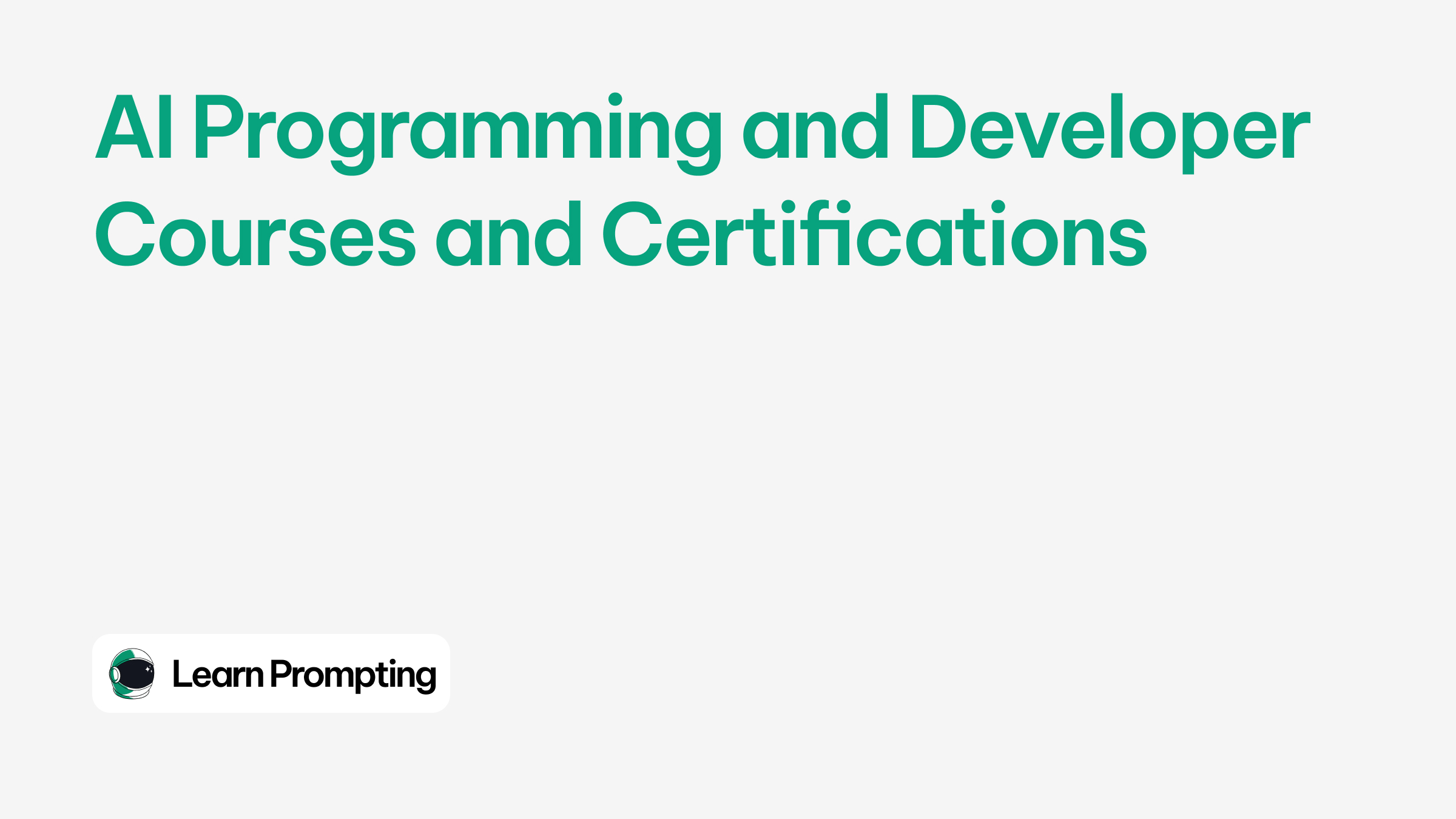 Best AI Programming and Developer Courses and Certifications