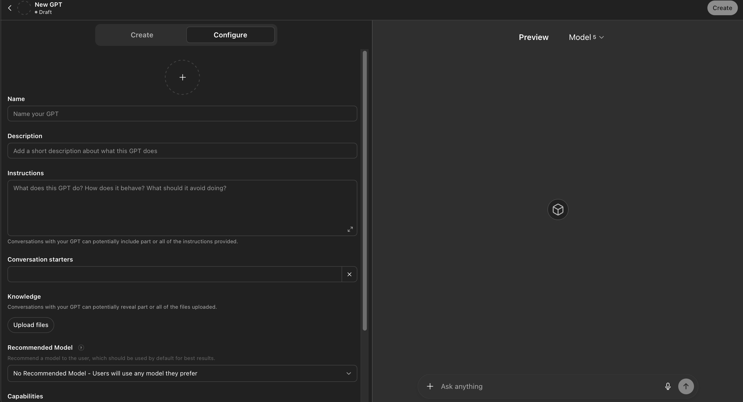 This is the GPT configure page GPT Configure Page