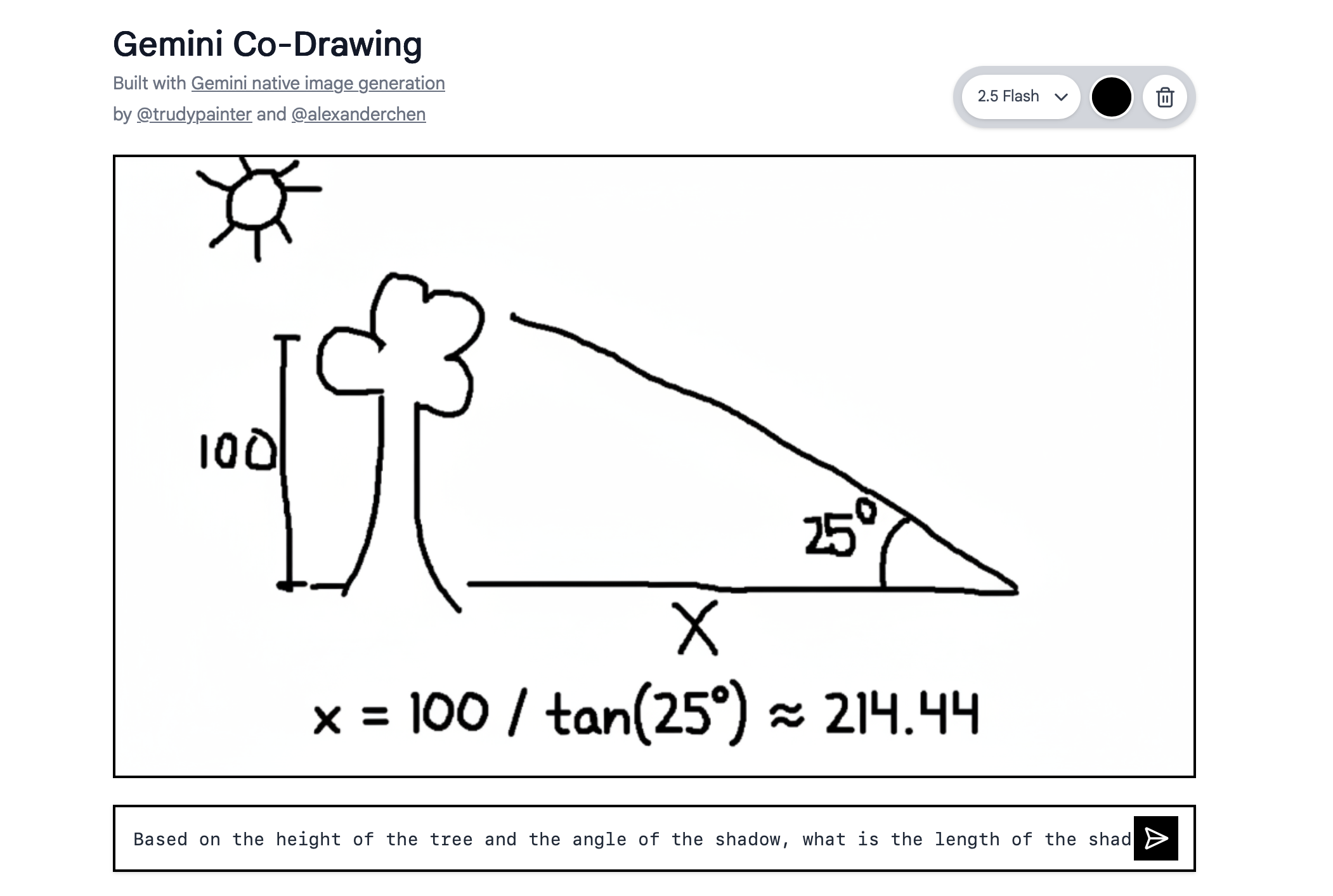 Gemini Understanding Hand-drawn Math Knowledge Understanding Example