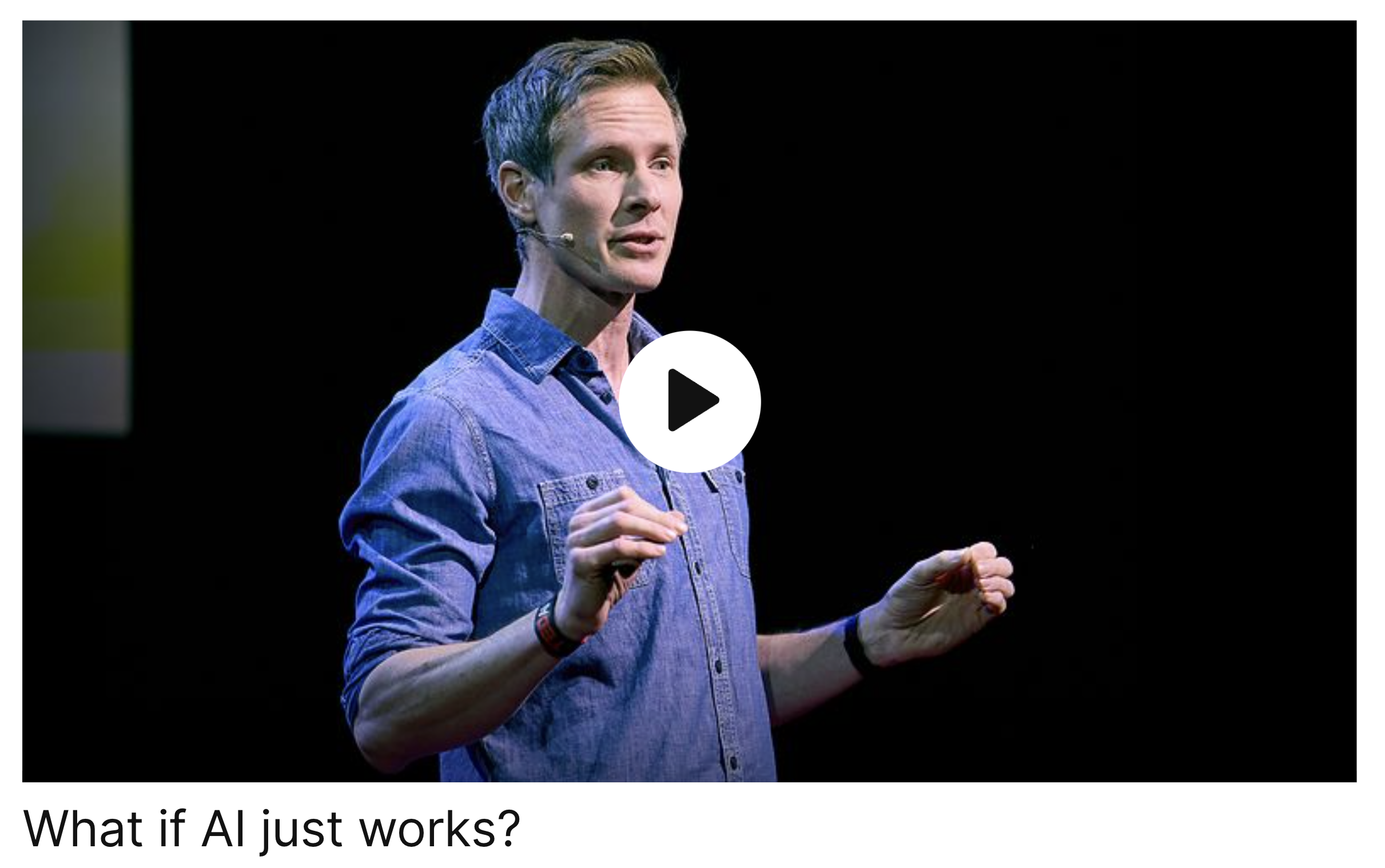 Thomas Wolf's TED Talk on AI as a Well-Integrated Tool Thomas Wolf delivering his TED Talk at TEDAI Vienna about AI integration