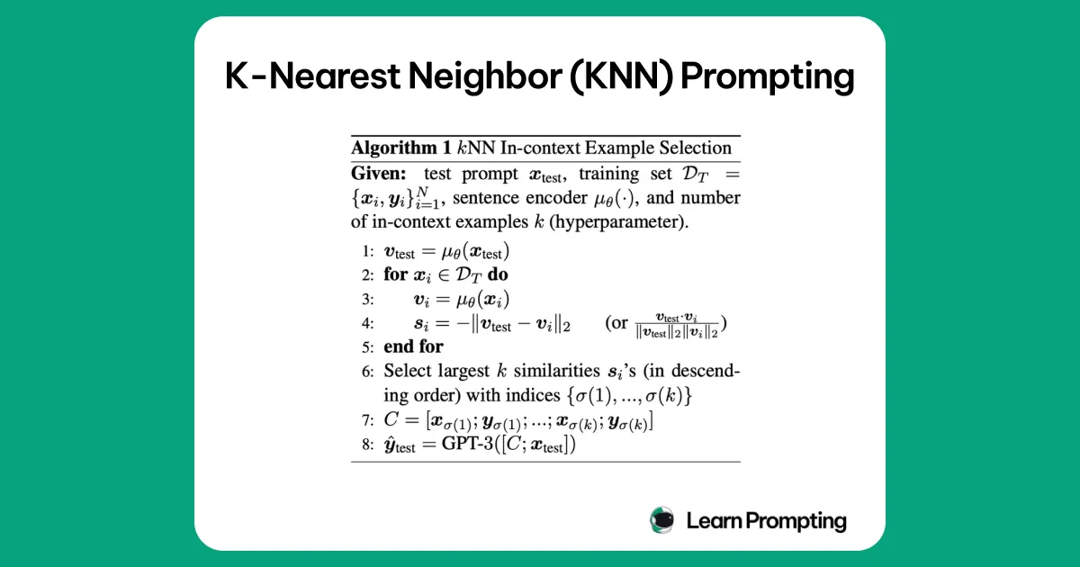 K-Nearest Neighbor (KNN) Prompting: Find Good Few-Shot Exemplars